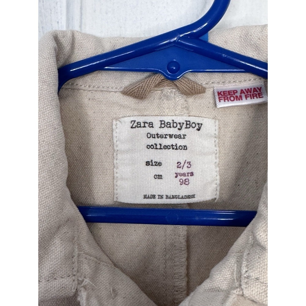 Zara Boys Canvas Cotton Chore Jacket Size 2 3 Years Toddler Coat Countrycore - Picture 2 of 3